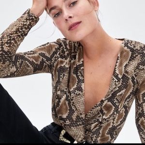 ZARA Snake Skin Bodysuit